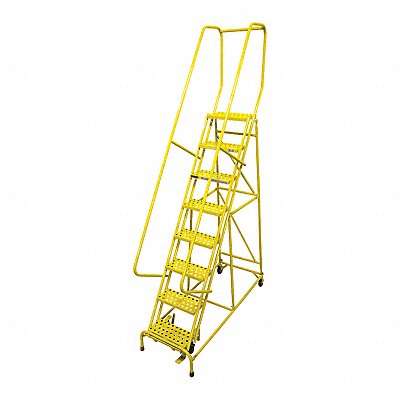 Rolling Ladder Steel 110In. H. Yellow MPN:1008R1824A1E10B4C2P6