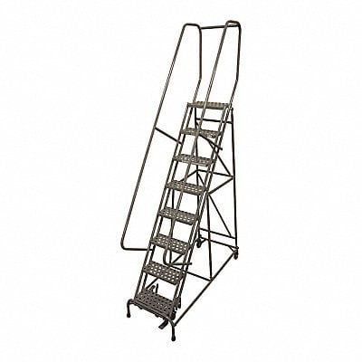 Rolling Ladder Steel 110In. H. Gray MPN:1008R1824A2E10B4AC1P6