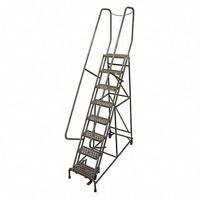 Rolling Ladder Steel 110In. H. Gray MPN:1008R1824A2E10B4D3C1P6