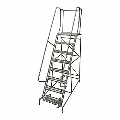 Rolling Ladder Steel 110In. H. Gray MPN:1008R2632A2E10B4AC1P6