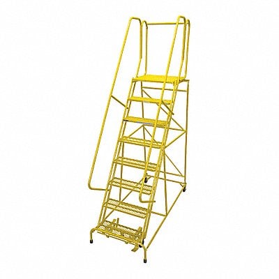 Rolling Ladder Steel 110In. H. Yellow MPN:1008R2632A2E20B4C2P6