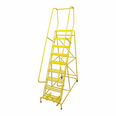 Rolling Ladder Steel 120In. H. Yellow MPN:1009R2632A2E10B4C2P6