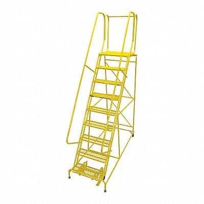 Rolling Ladder Steel 120In. H. Yellow MPN:1009R2632A2E20B4C2P6