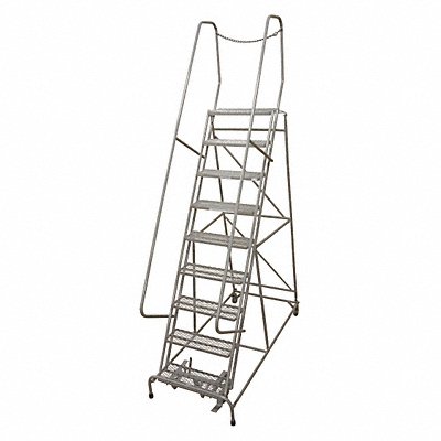 Rolling Ladder Steel 120In. H. Gray MPN:1009R2632A2E20B4D3C1P6