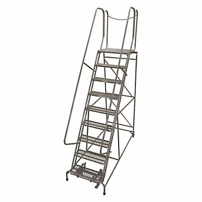 Rolling Ladder Steel 120In. H. Gray MPN:1009R2632A6E20B4D3C1P6