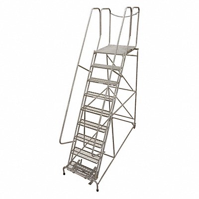 Rolling Ladder Steel 120In. H. Gray MPN:1009R2632A6E30B4D3C1P6