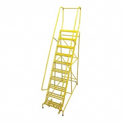 Rolling Ladder Steel 130In. H. Yellow MPN:1010R2632A2E10B4C2P6