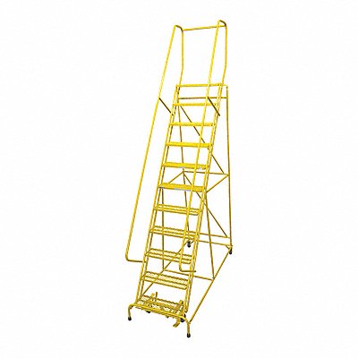 Rolling Ladder Steel 140In. H. Yellow MPN:1011R2632A1E10B4C2P6