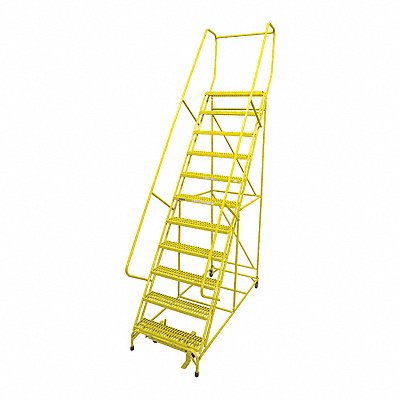 Rolling Ladder Steel 140In. H. Yellow MPN:1011R2632A3E10B4C2P6