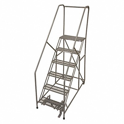 Rolling Ladder 90 in.H x 30 in.W 6 Steps MPN:1206R2630A2E24B4C1P6