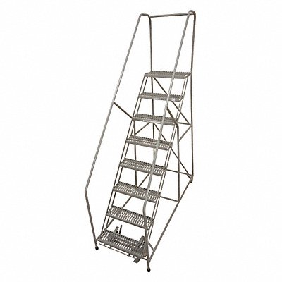 Rolling Ladder 110 in H 8 Steps Rubber MPN:1208R2632A2E24B4C1P6