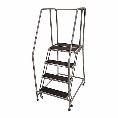 Rolling Ladder Steel 70In. H. Gray MPN:1504R1820A6E20B3C1P6