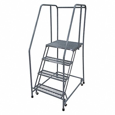 Rolling Ladder Steel 70In. H. Gray MPN:1504R1820A6E30B4W4C1P6