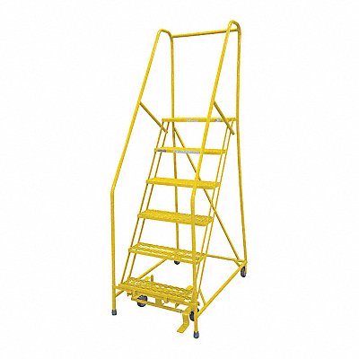 Rolling Ladder Steel 90In. H. Yellow MPN:1506R2630A1E10B4W4C2P6