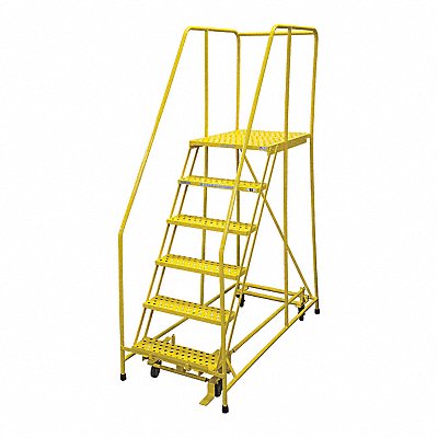 Rolling Ladder Steel 90In. H. Yellow MPN:1506R2630A1E30B4W4C2P6