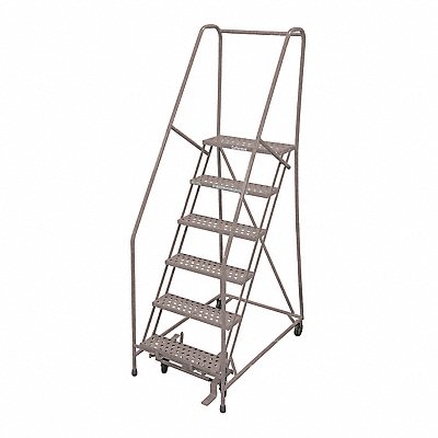 Rolling Ladder Steel 90In. H. Gray MPN:1506R3232A3E10B4W4C1P6