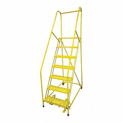 Rolling Ladder Steel 100In. H. Yellow MPN:1507R2630A6E10B4W4C2P6