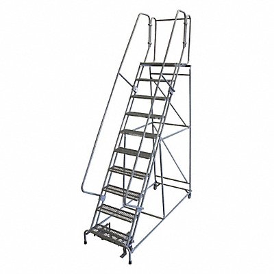 Rolling Ladder 130 in.H 10 Steps 59 deg. MPN:1510R2632A2E20B4W4C1P6