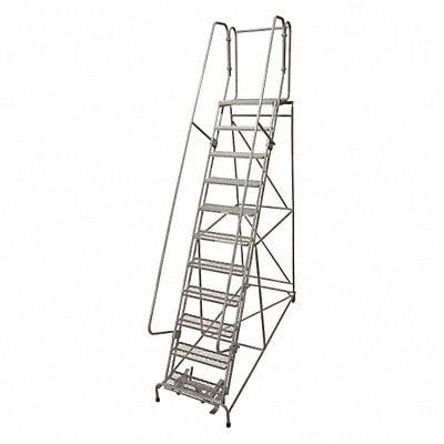 Rolling Ladder 140 in H 11 Steps Rubber MPN:1511R2632A2E20B4W4C1P6