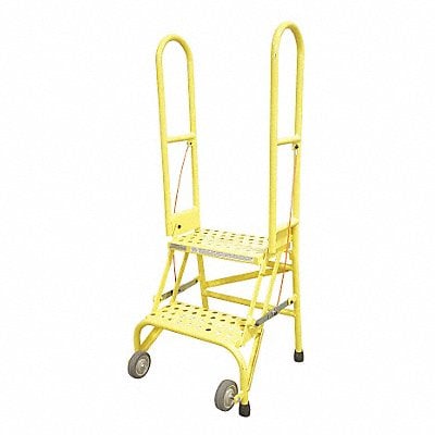 Rolling Ladder Steel 50In. H. Yellow MPN:SAS2A6E10C2P6