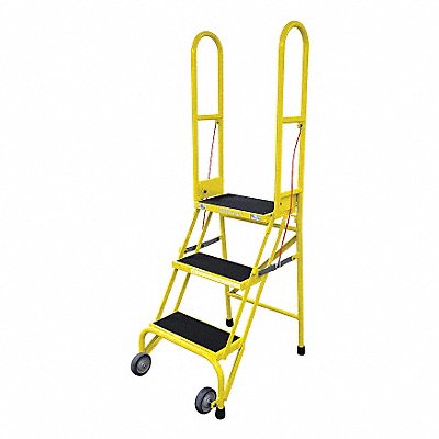 Rolling Ladder Steel 60In. H. Yellow MPN:SAS3A2E10C2P6