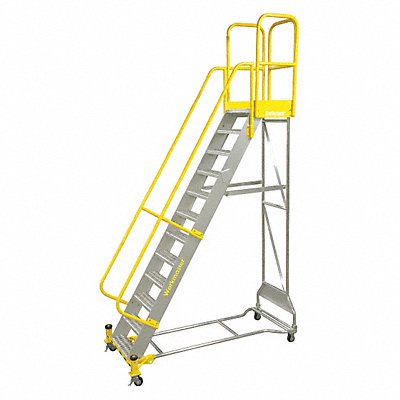 Rolling Ladder 112 in H Aluminum 7 Steps MPN:WMXA07R37A3P3