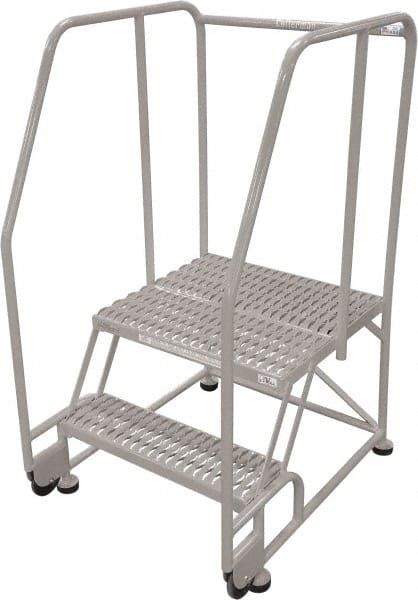 Steel Tilt & Roll Rolling Ladder: 2 Step MPN:D0920120-08