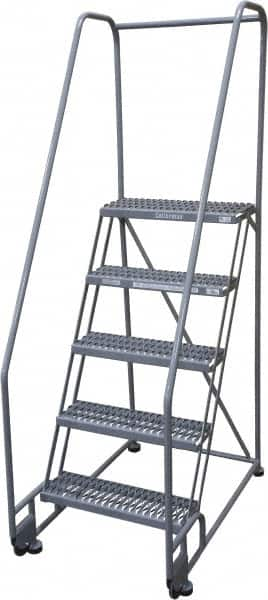 Steel Tilt & Roll Rolling Ladder: 5 Step MPN:D0920123-02