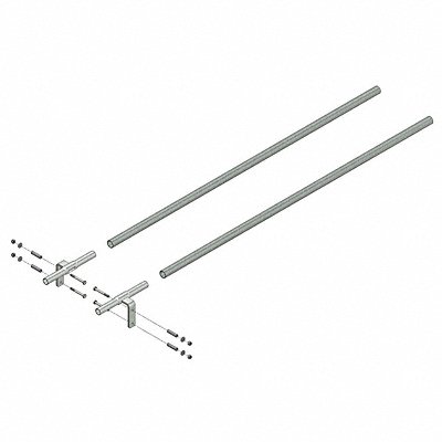 Dual Track Section and Bracket 4 ft L MPN:GT1004-DT-KIT