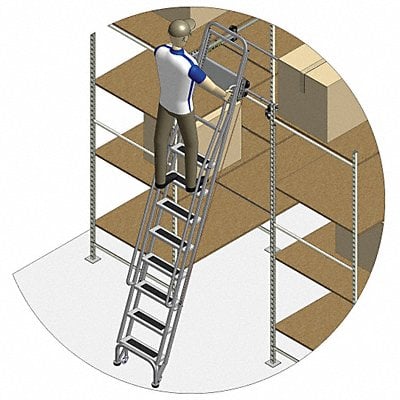 Dual Track Ladder w/Brake 85 to 95 In L MPN:7406A5-B C1 P3 KIT