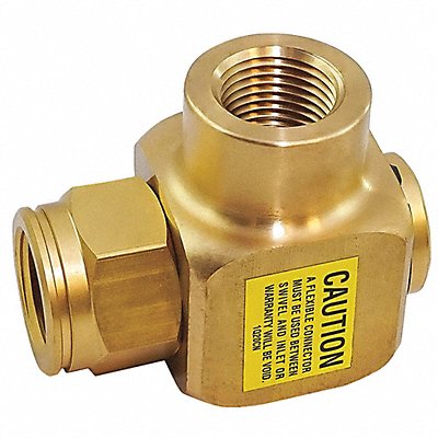 Swivel 90 Deg Brass 3/8 in FNPT Inlet MPN:433