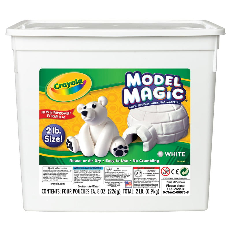 Crayola Model Magic, 2 Lb, Bucket Of White (Min Order Qty 4) MPN:57-4400