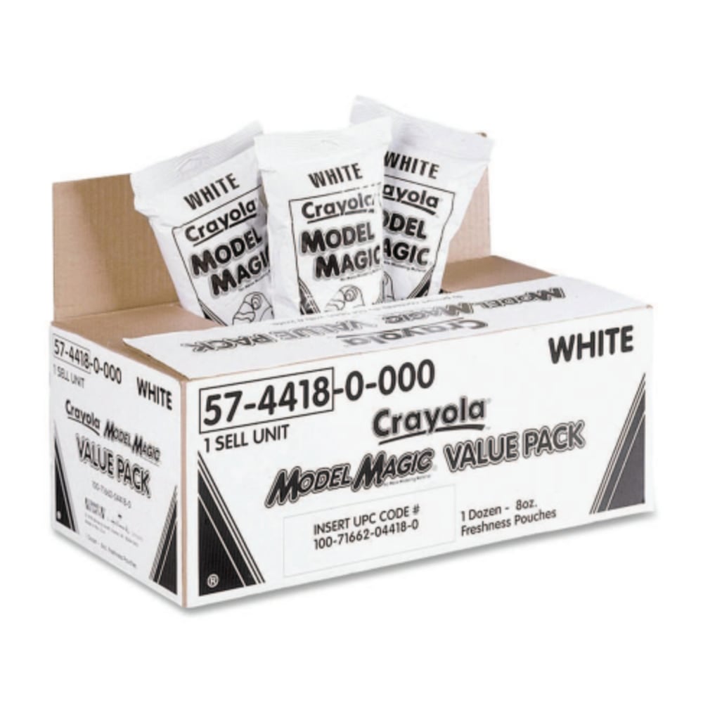 Crayola Model Magic, 6 Lb., Value Pack, 8 Oz. Bag, Pack Of 12 Bags, White MPN:57-4418