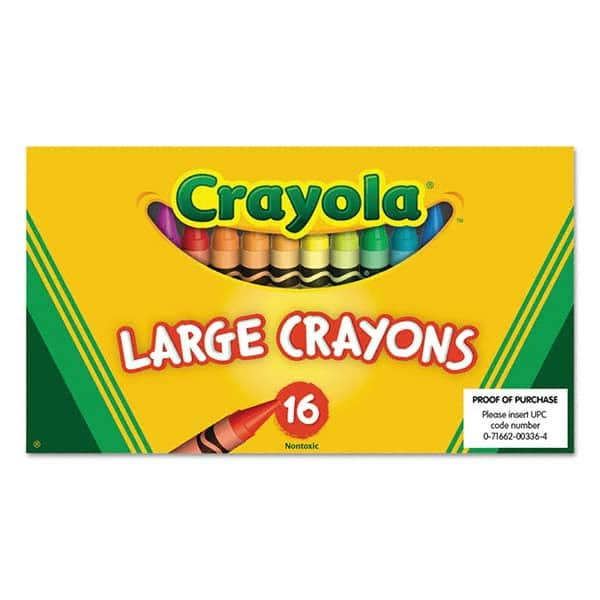 All Purpose Wax Crayon Marker: Assorted Color, Wax-Based, Standard Point MPN:CYO520336