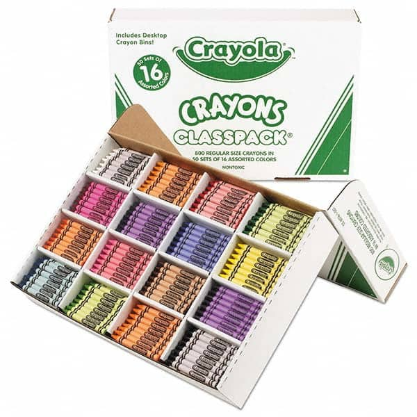 All Purpose Wax Crayon Marker: Assorted Color, Wax-Based, Standard Point MPN:CYO528016