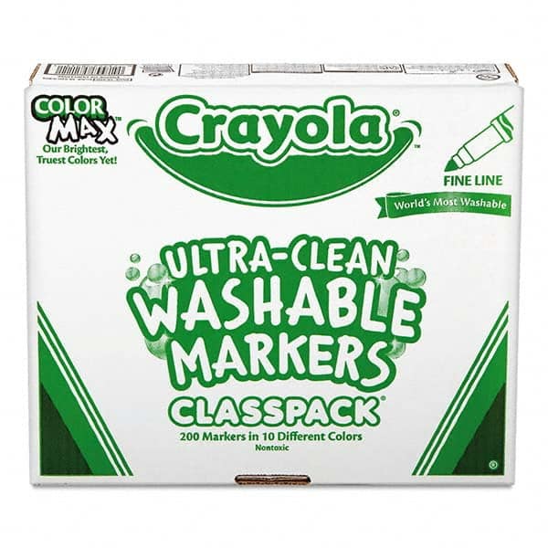 UV Marker: Black, Blue, Brown, Gray, Green, Orange, Pink, Red, Violet & Yellow, Water-Based, Fine Point MPN:CYO588211