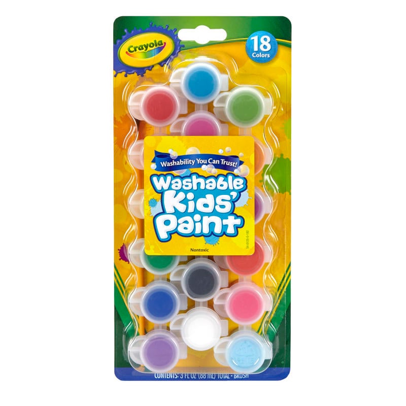 Crayola Washable Kids Paint Pots (Min Order Qty 15) MPN:54-0125