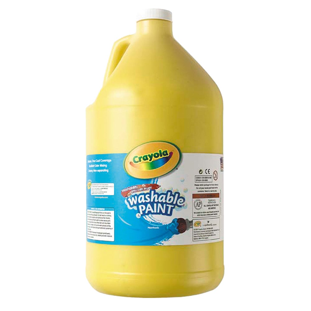 Crayola Washable Paint, Yellow, Gallon (Min Order Qty 3) MPN:54-2128-034