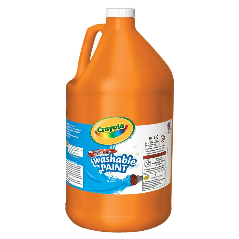 Crayola Washable Paint, Orange, Gallon (Min Order Qty 3) MPN:54-2128-036