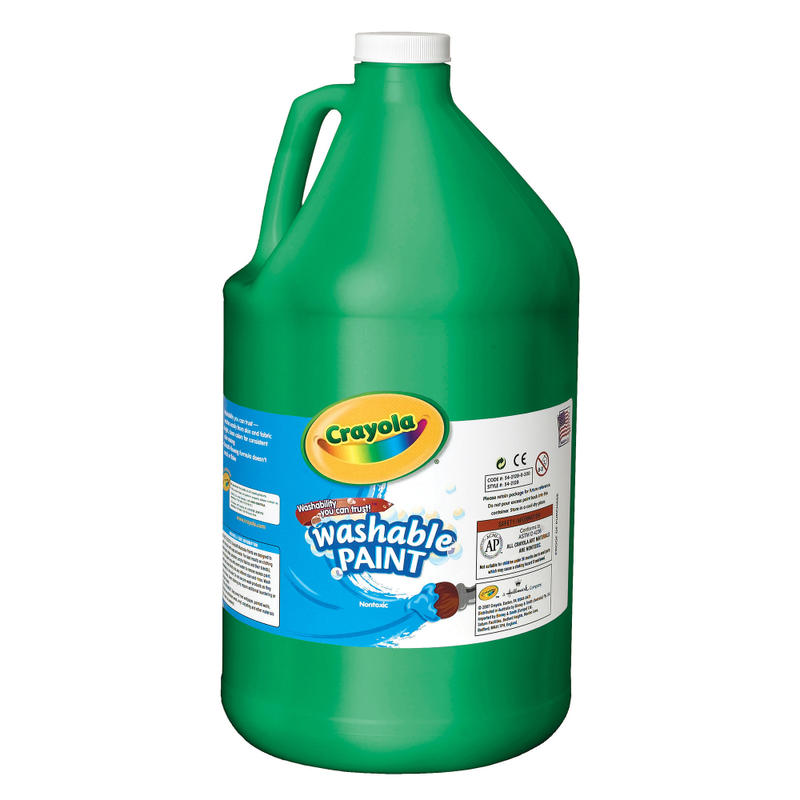 Crayola Washable Paint, Green, Gallon (Min Order Qty 3) MPN:54-2128-044