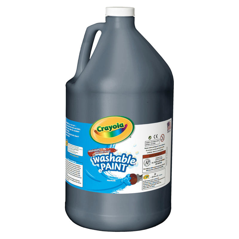 Crayola Washable Paint, Black, Gallon (Min Order Qty 3) MPN:54-2128-051