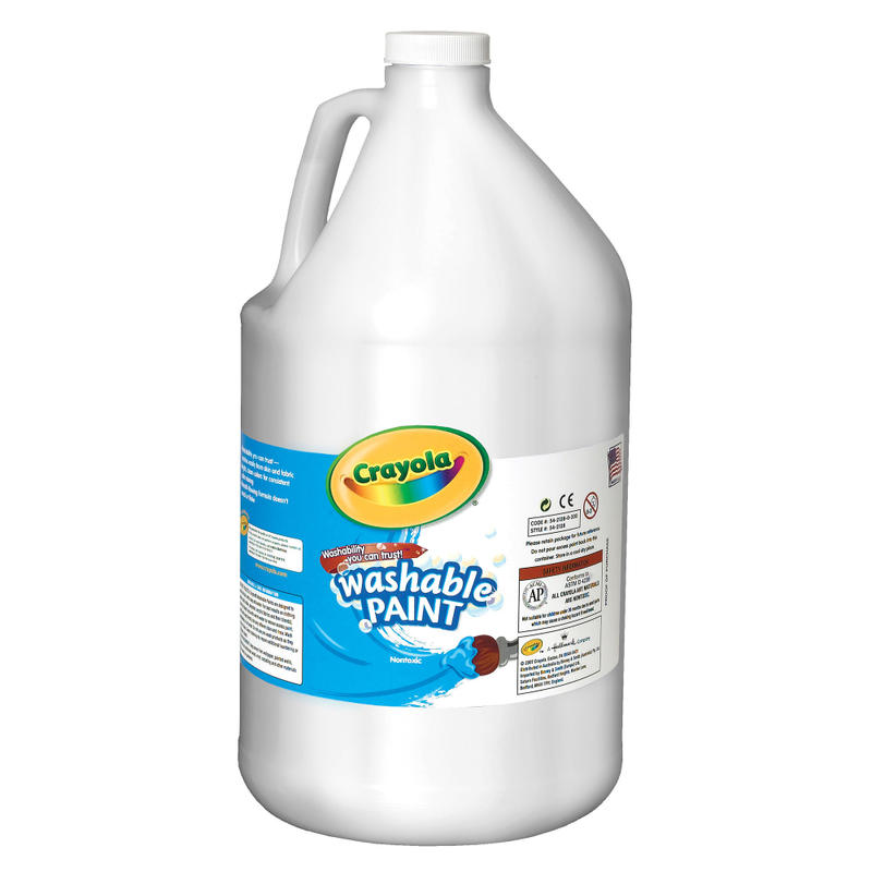 Crayola Washable Paint, White, Gallon (Min Order Qty 3) MPN:54-2128-053