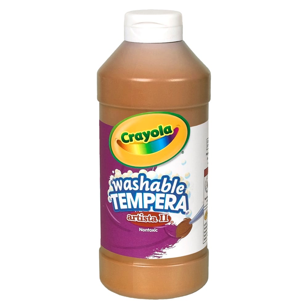 Crayola Artista II Tempera Paint, 16 Oz, Brown (Min Order Qty 16) MPN:54-3115-007