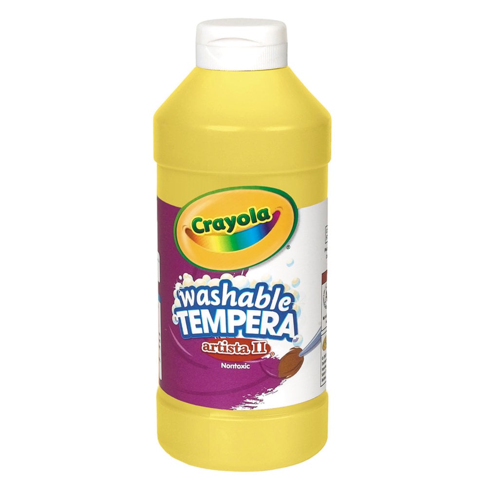 Crayola Artista II Tempera Paint, 16 Oz, Yellow (Min Order Qty 16) MPN:54-3115-034