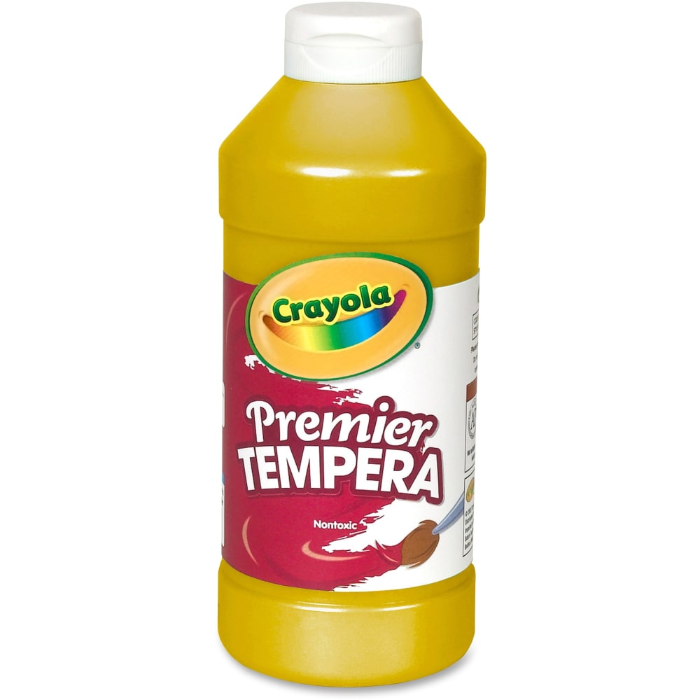 Crayola Premier Tempera Paint - 16 fl oz - 1 Each - Gold (Min Order Qty 5) MPN:541216083