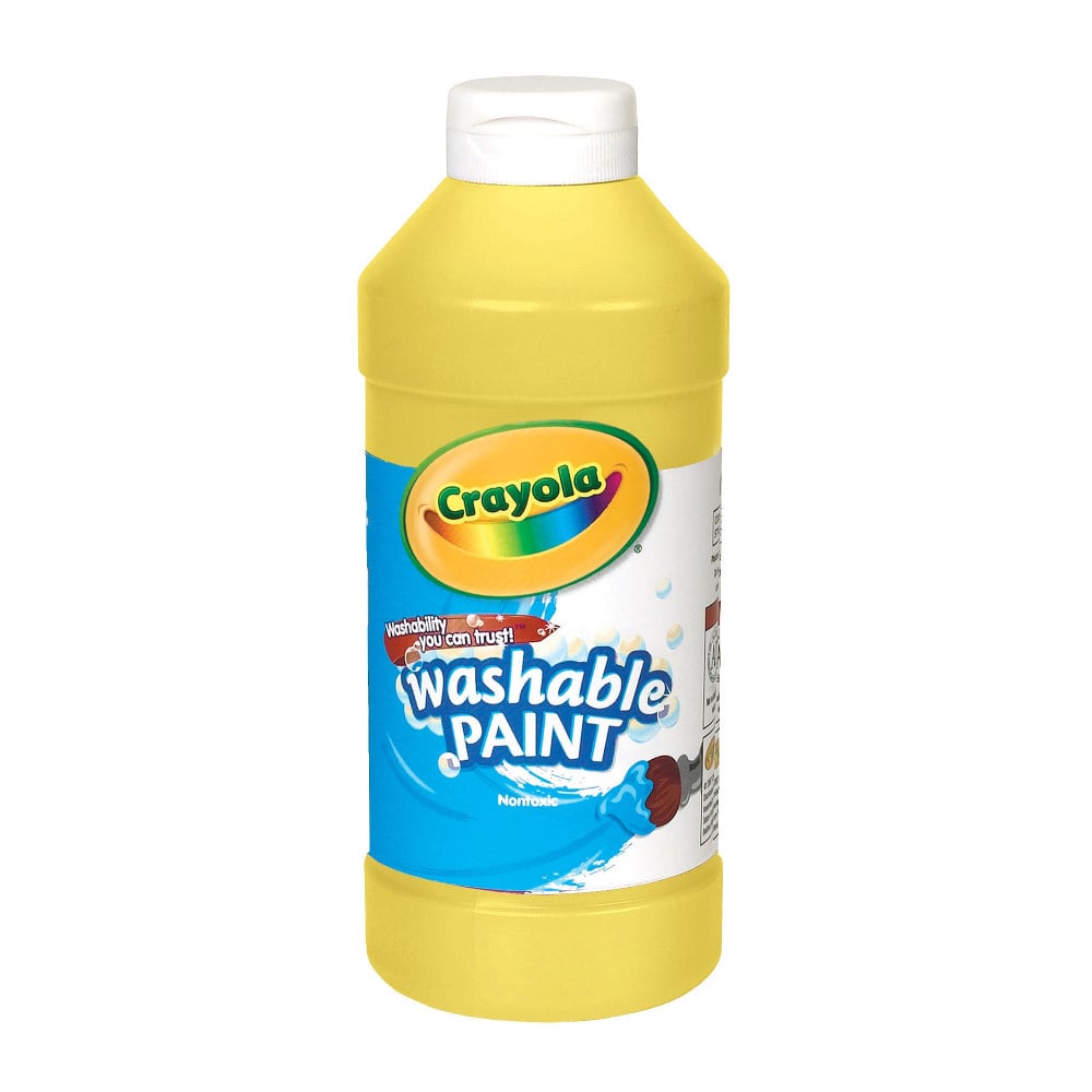 Crayola Washable Paint, Yellow, 16 Oz (Min Order Qty 14) MPN:542016034