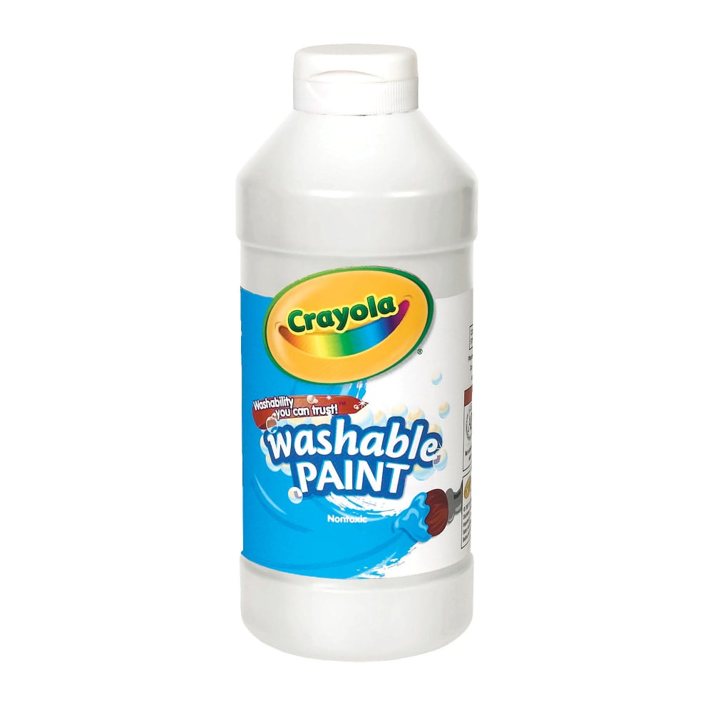 Crayola Washable Paint, White, 16 Oz (Min Order Qty 14) MPN:542016053