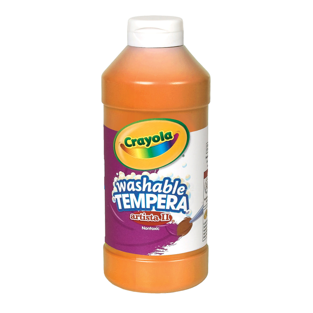 Crayola Artista II Tempera Paint, 16 Oz, Orange (Min Order Qty 16) MPN:543115036