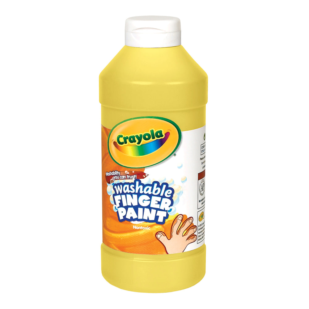 Crayola Washable Finger Paint, 16 Oz., Yellow (Min Order Qty 6) MPN:551316034