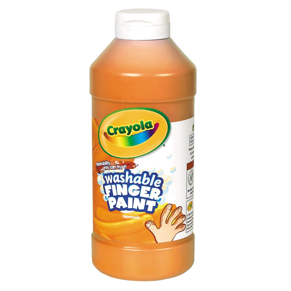 Crayola Washable Finger Paint, 16 Oz., Orange (Min Order Qty 6) MPN:551316036